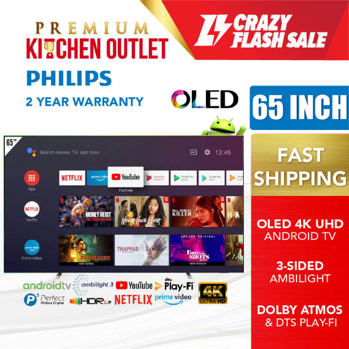 【OWN TRUCK DELIVERY】Philips 65 Inch OLED 4K UHD Android TV 65OLED706