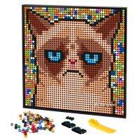 NEW LEGO Handmade Pixel Art DIY Painting Cartoon Siamese Cat Room Decorative Mosaic By Building Blocks Assembly Toy with Frame 2488PCS