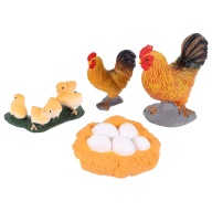 1 Set 4Pcs Farm Animals Figurines Life Cycle of Rooster Chicken Figurine thumbnail