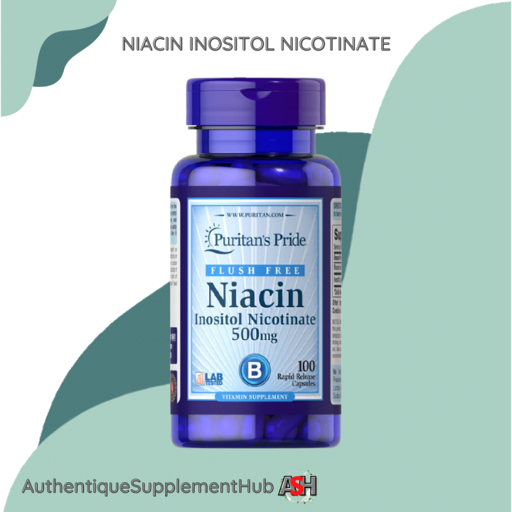 Puritan’s Pride Flush Free Niacin Inositol Nicotinate 500mg, 100