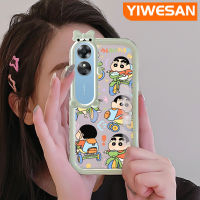 YIWESAN เคส A17K A17สำหรับ OPPO,เคสลายการ์ตูนอนิเมะเครยอนชินจังโปร่งใสกันกระแทกดีไซน์ใหม่เคสมือถือสร้างสรรค์เคสป้องกันซิลิโคนแบบใส