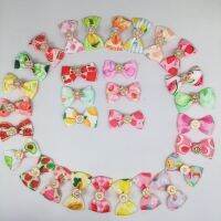 ✚✆△ 30PCS Dog Bows hairpin with Rubber Bands Puppy Hair Bowknot Topfor Girl Female Doggy Cat Rabbit Poodle Pet Animal