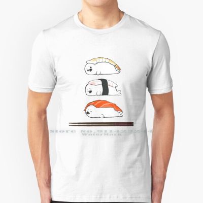 Nigiri , Except ItS Harp Seals T Shirt Cotton 6Xl Harp Seal Sushi Seal Cartoon Animals Cute Sashimi Nigiri Chopsticks