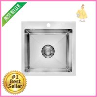 ซิงค์ฝังสแควร์ 1หลุม LUCKY FLAME EUS-0551 สเตนเลสSQUARE BUILT-IN SINK LUCKY FLAME EUS-0551 1B STAINLESS STEEL **คุณภาพดี**