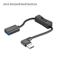 การต่อ USB3.0สายข้อมูลสายสายเคเบิลพร้อมสวิตช์ USB ตัวผู้ถึงเต้ารับต่อ