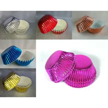 100pcs Blue Foil Cupcake Liners & Muffin Cups & Baking Cups For