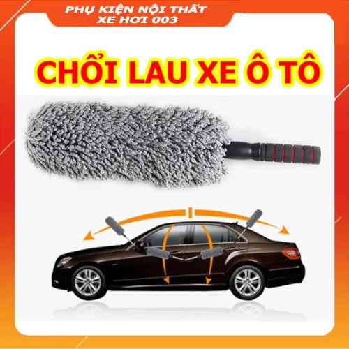 Chổi Lau Xe Ô Tô Sợi Quang Dầu, Điều Chỉnh Được Độ Dài ( Có Túi Đựng )