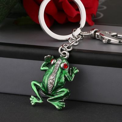 【YF】●  The frog car keyring cute rhinestone crystal key bag charm pendant chain presents new fashion ysk080 free shipping
