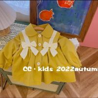 Spot parcel post Girls Spring and Autumn Coat 2022 Popular Autumn Wear Mid-Length Windbreaker Korean Style Coat Western Style Fashion Baby Girl Coat