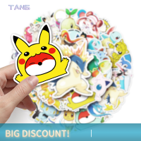 ?【Lowest price】TANG 50pcs Pokemon Cartoon Sticker DIY กีตาร์แล็ปท็อปกระเป๋า Graffiti decals สำหรับเด็ก