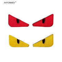 AHYONNIEX 1PC Fully Embroidered Little Monster Devil Eye Badge Demon Head Patch Military Tactical Morale DIY Stickers Adhesives Tape