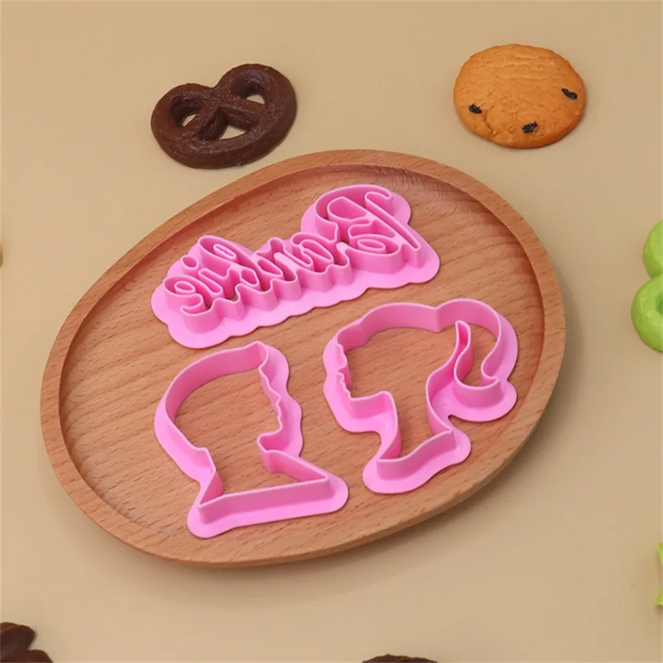 Barbie Princesa Biscuit Mold Set, Fondant, Ferramenta De Moldagem De Bolo,  Cortador De Biscoitos, Bandeja, DIY Ferramentas De Cozimento Para Bolo -  AliExpress