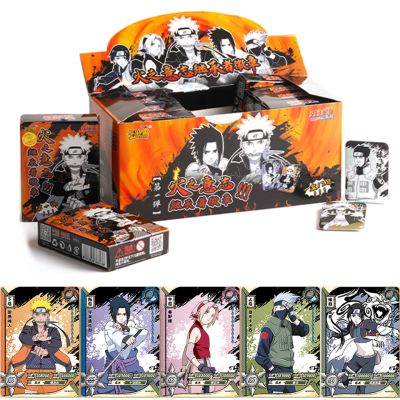 KAYOU Naruto Cards Box Anime Figure Card Inheritor of the Will of Fire Badge BR Card Genuine Christmas Gift for Kids Collection