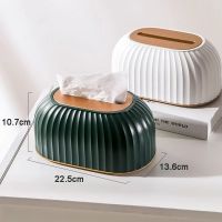 Nordic Striped Tissue Box Holder High Quality Toilet Paper Box Table Napkin Holder Car Tissue Paper Dispenser Home Decoration Tissue Holders