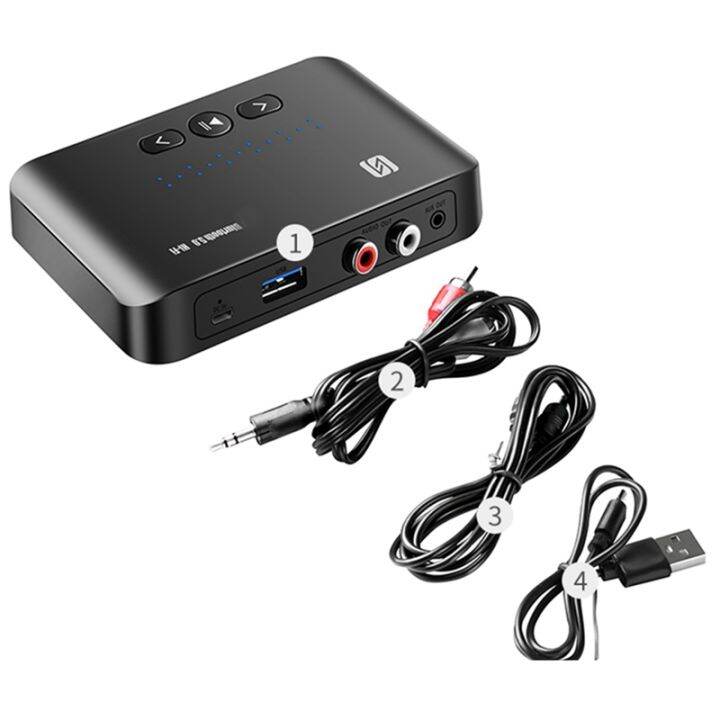 NFC Bluetooth 5.0 Audio Receiver 3.5mm AUX RCA Wireless Stereo Music
