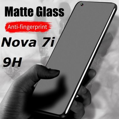9H MatteสำหรับHuawei Nova 7i 7se nova 5T 6 Pro 3i 3 2i 20 Pro 20S 10I 10 Liteคลุมทั้งหมดFrostedแก้วป้องกันHuawei Honor 8C 8X 7C 7A PRO MATE 20 Lite 10 Lite V30 Proกระจกเทมเปอร์