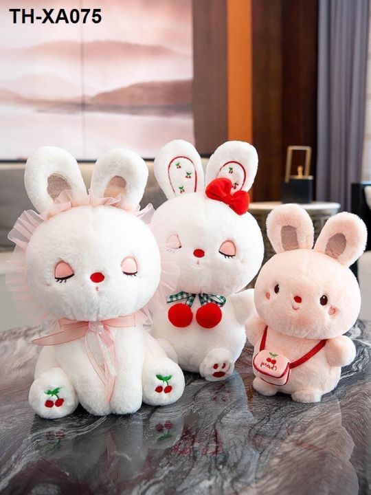 ตุ๊กตากระต่ายน่ารัก-ตุ๊กตากระต่ายน้อยสีขาว-ตุ๊กตาสาว-เตียงนอน-หมอนตุ๊กตาของเล่นของขวัญวันเกิด