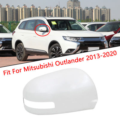 สีขาวรถประตูขวาด้านหลังดูกระจกฝาครอบ Fit สำหรับ Mitsubishi Outlander 2013 2014 2015 2016 2017 2018 2019 2020
