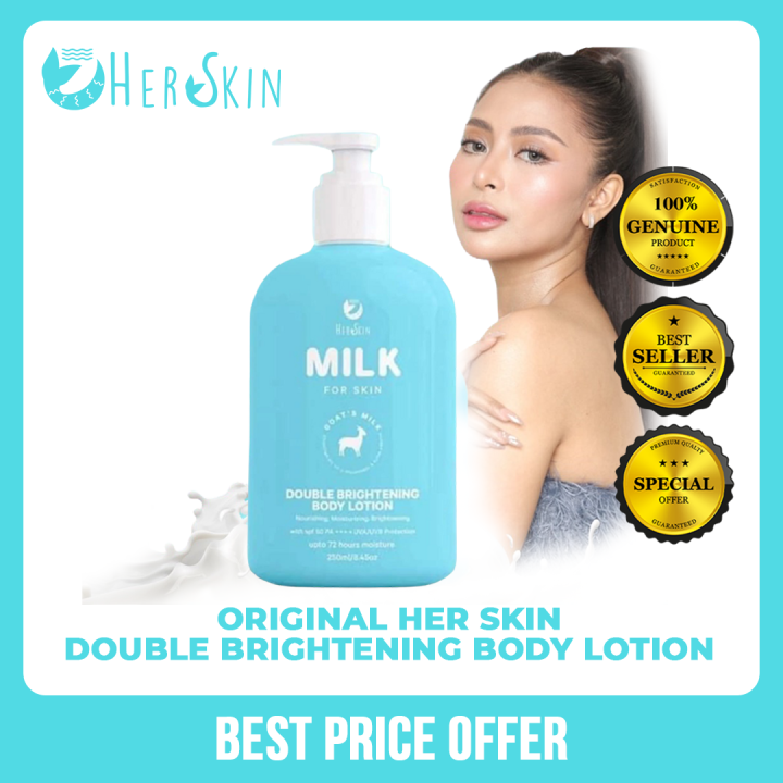 Original HerSkin Double Brightening Body Lotion Goats Milk Whitening ...