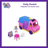 Polly Pocket Pollyville Ice Cream Truck ตุ๊กตา พอลลี่ พ็อคเก็ต พอลลี่วิลล์ ไอศครีม ทรัค รถขายไอศครีม ของเล่น ของเล่นเด็ก GGC39