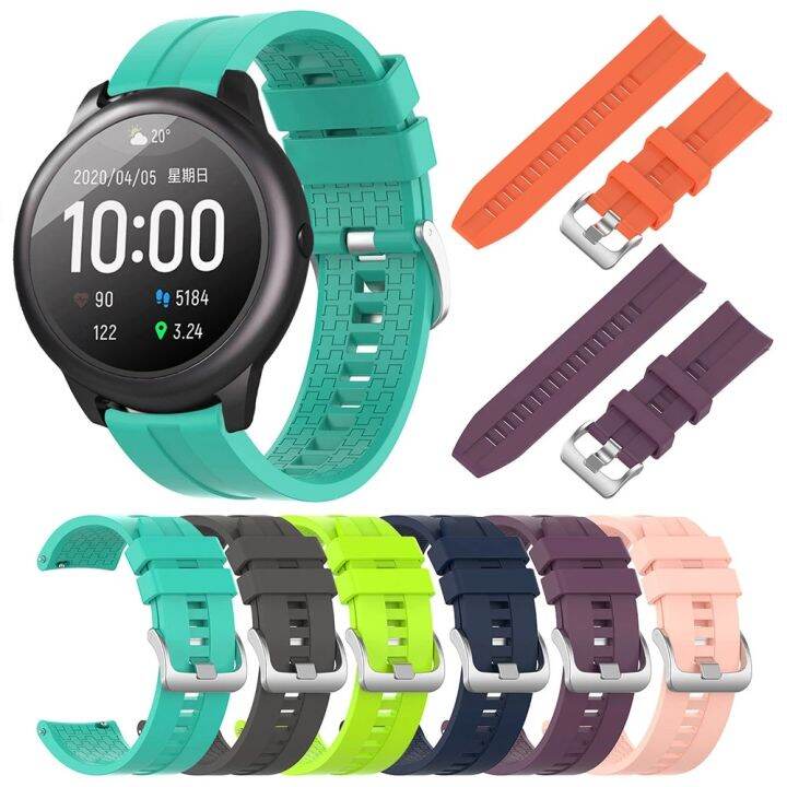 silicone 22mm watchband For Xiaomi haylou solar ls05 straps