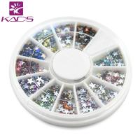 Kads 3x3 มม.สีสัน rhinestones 12 สีรูปดาวเล็บตกแต่งเล็บล้อ