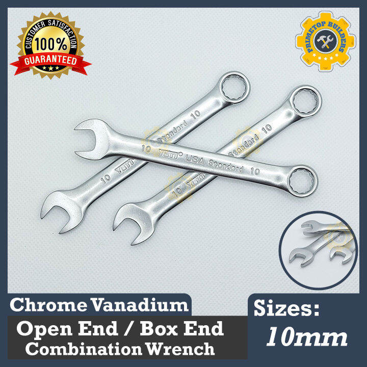 Open End / Box End Combination Wrench 10mm Chromium Vanadium PRIMETOP