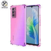 XICCI เคสโทรศัพท์ Vivo V23E/S10E,ไล่ระดับสีเคสซิลิโคนอ่อน TPU คลุมด้านหลังกันกระแทก