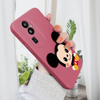 เคส PMP สำหรับ OPPO Reno10 Pro + 5G เคสโทรศัพท์มิกกี้เมาส์การ์ตูนของเหลวคลุมทั้งหมดเคสป้องกันทนแรงกระแทกกล้อง