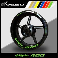 Anolestix เทปแถบแถบติดล้อรถจักรยานยนต์สะท้อนแสงขอบรูปลอกสำหรับ Kawasaki Ninja 400 2018 2019 2020 2021 2022 2023