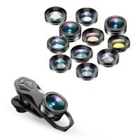 APEXEL 11 in1 Phone Camera Lens Kit grad Filter CPL ND Macro Mobile Lenses Fisheye Wide Angle For iPhone 13 max pro Samsung