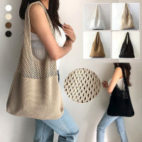 Casual Hollow Woven Womens Braid Handbags Shoulder Bags Baguette Bag Beach Bag Large Capacity Tote Summer Handbag