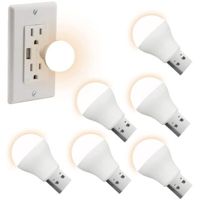 USB Small Book Lamps Computer Mobile Power Charging USB Plug Lamp LED Eye Protection Reading Light Small Round Light Night Light