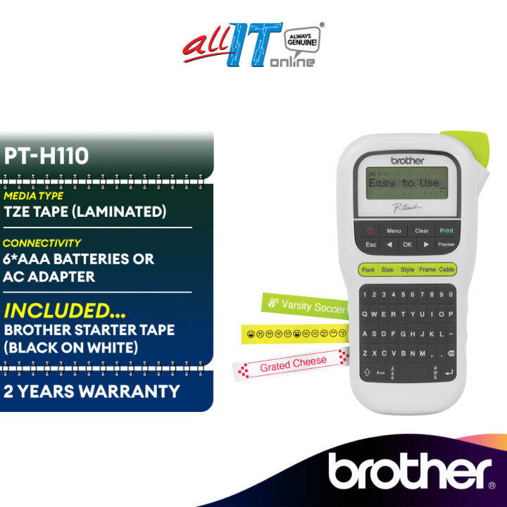 Brother PTH110 Portable Handheld Label Printer for home use Print up