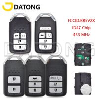 รีโมทคอนโทรล Datong Ki รีโมทคอนโทรล Honda Fit สำหรับใช้ในเมือง Greiz Tuk Jazz XRV Vensel HRV CRV 433Mhz Id47chip KR5V2X Kartu Promixity