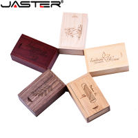 JASTER ไม้ USB 2.0แฟลชไดรฟ์128กิกะไบต์64กิกะไบต์ฟรีโลโก้ที่กำหนดเองไดรฟ์ปากกาเมเปิ้ลไม้กล่อง Memory Stick 32กิกะไบต์16กิกะไบต์ดิสก์ U สำหรับ Laptophot