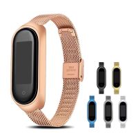 (CALGY Phone protection)สายรัดสำหรับ Xiaomi Mi วง6 5 4 3สร้อยข้อมือโลหะสแตนเลสสำหรับ MiBand 6 5 Watch Bands เปลี่ยนสายสำหรับ Xiaomi MI วง6