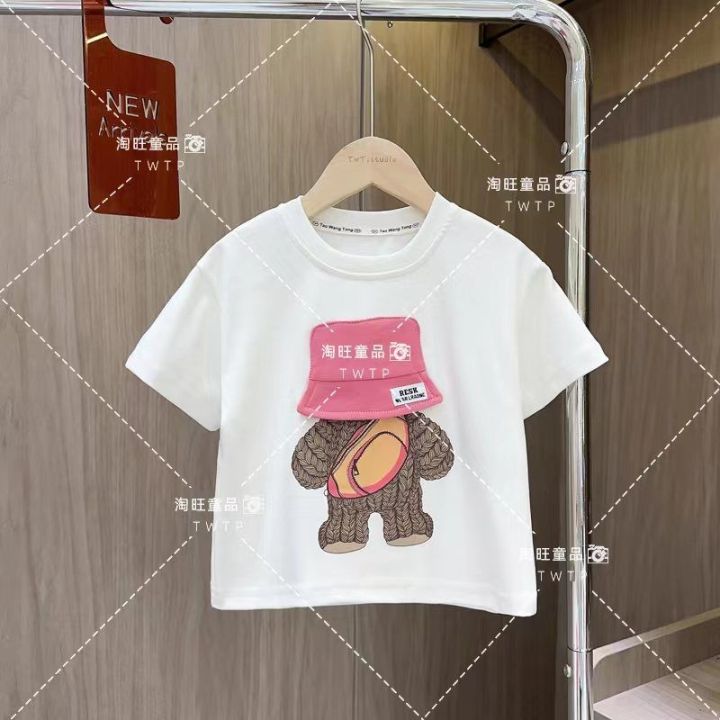 in-the-summer-of-2023-new-parent-child-three-labeling-three-dimensional-hat-pure-color-private-twinset-t-shirts-and-shorts