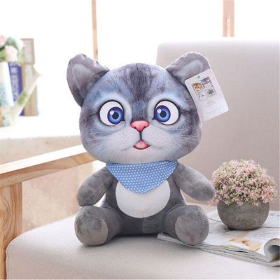 20ซม.3D จำลองตุ๊กตาของเล่นแมวหมอนโซฟาเบาะผ้าสัตว์ตุ๊กตาแมว Kids Toys ของขวัญ