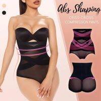 Cross การบีบอัด Abs Shaping กางเกงผู้หญิงสูงเอวกางเกง Slimming Body Shaper Shapewear Knickers Tummy ควบคุม Corset Girdle