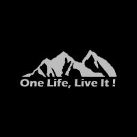 ONE LIFE LIVE IT ! Mountain Silhouette Fashion Sticker Car Window