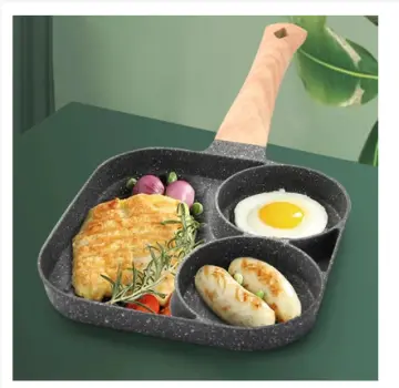 Frying Pan Tamagoyaki Green Non-stick Pan Fry Egg Pan Pancake Cooking Pan  Steak Ham Wooden