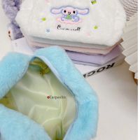 Sanrio ถุงผ้ากำมะหยี่ Cinnamoroll Tas Kosmetik อะนิเมะ Kuromi ตุ๊กตาเมโลดี้เก็บเครื่องสำอางเดินทางของขวัญคริสต์มาสเด็กสาว Boneka Mainan นุ่ม