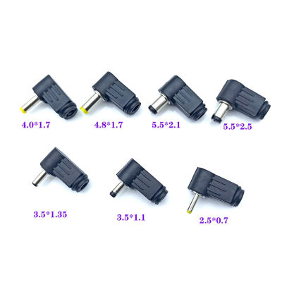 Free shipping5.5x2.5 5.5x2.1 4.8x1.7 4.0x1.7 3.5x1.35 3.5x1.1 2.5x0.7 mm Male DC Power Plug Connector Angle 90 degree L Shaped  Wires Leads Adapters