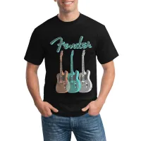 Fender Electric Guitars Telecaster Anime Men T Shirt Tshirt Music