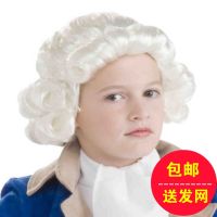 Childrens wig court performances lawyers wig head drama adult men and women playing the piano performance