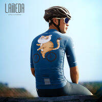 LAMEDA 2022 New Styles Professional Man Qi Series Tight-fitting Cycling Clothes Tiger Label Animal Head Road Bike Short-sleeved Tops Spring Summer Mens Womens Road Cycling Clothes Mountain Bike