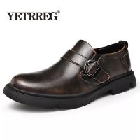 Vancat New Brand Mens Oxford Shoes Leather Dress Shoes Fashion Loafers High Quality Casual Flats Men Shoes Size 38-46