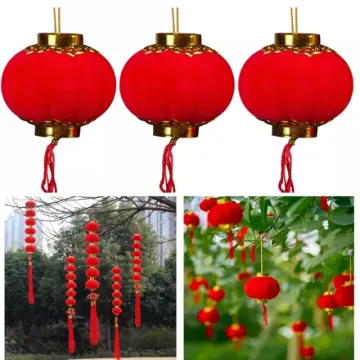 4pcs Red Chinese New Dragon Year Festival Lantern DIY Chinese Traditional  Hand Made Lanterns for Kids About The Ancient Festival Home Holiday