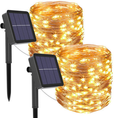 Outdoor String Lights Solar Festoon Lights 8 Modes Waterproof Festoon Lights Patio Wedding Party Tree Garde Christmas Decoration